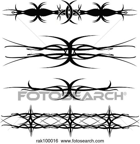 tribal tattoos View Large Illustration Stock Illustration - tribal tattoos. Fotosearch