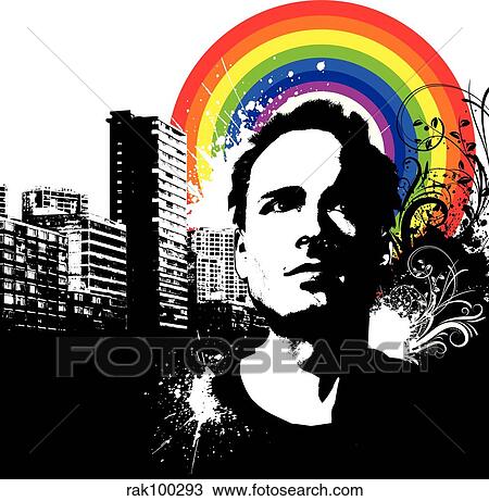 Drawing - urban grunge. Fotosearch