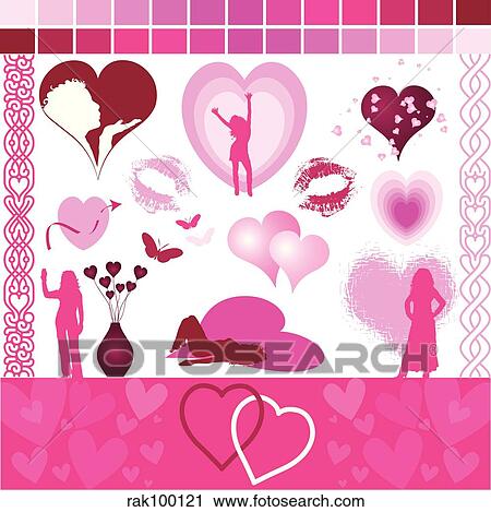 valentine design aids - vector View Large Illustration Clip Art - valentine design aids - vector. Fotosearch