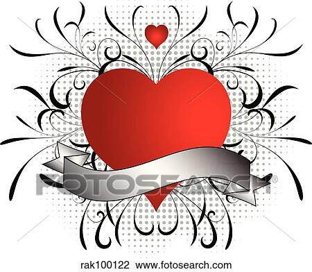 Valentines abstract View Large Illustration Drawing - Valentines abstract. Fotosearch