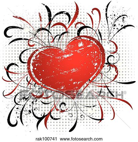 Clip Art - Valentines grunge. Fotosearch