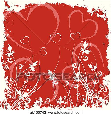 Valentines grunge View Large Illustration Drawing - Valentines grunge. Fotosearch