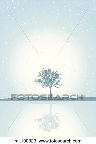 winter reflections View Large Illustration Drawing - winter reflections. Fotosearch