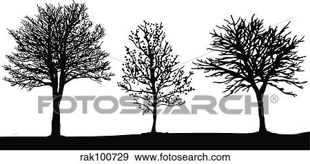 winter trees View Large Illustration Stock Illustration - winter trees. Fotosearch