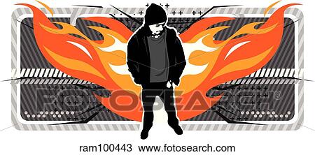 yo rabbistanding View Large Illustration Drawing - yo rabbistanding. Fotosearch