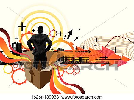 Abstract Business Concept View Large Illustration Drawing - Abstract Business Concept. Fotosearch