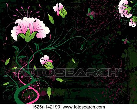 Abstract floral background View Large Illustration Clipart - Abstract floral background. Fotosearch
