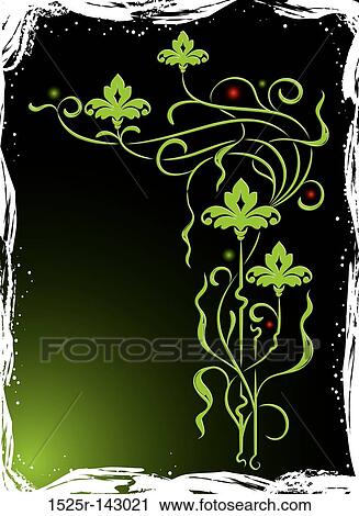Abstract floral background, elements for design, vector View Large Illustration Clip Art - Abstract floral background, elements for design, vector. Fotosearch