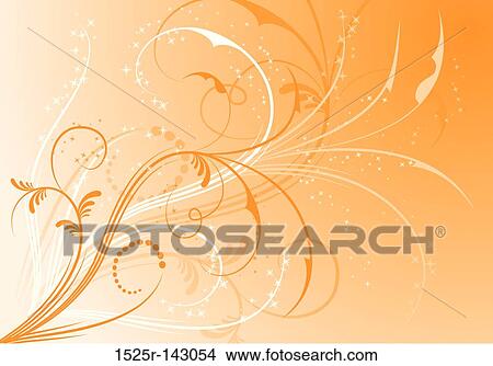 Abstract floral background, elements for design, vector View Large Illustration Stock Illustration - Abstract floral background, elements for design, vector. Fotosearch