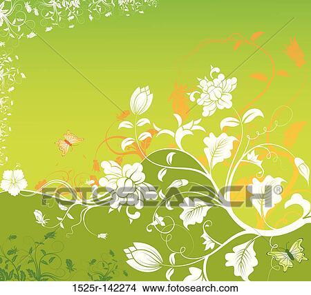 Abstract floral background View Large Illustration Stock Illustration - Abstract floral background. Fotosearch