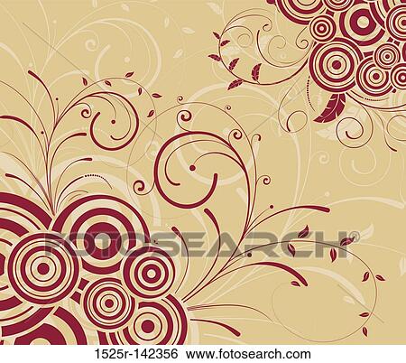 Abstract floral background View Large Illustration Stock Illustration - Abstract floral background. Fotosearch