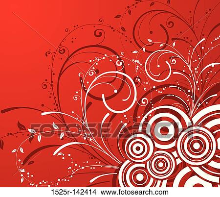 Abstract floral background View Large Illustration Stock Illustration - Abstract floral background. Fotosearch