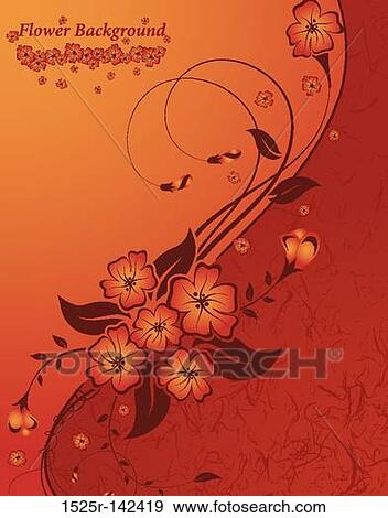 Abstract floral background View Large Illustration Stock Illustration - Abstract floral background. Fotosearch