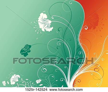 Abstract floral background View Large Illustration Stock Illustration - Abstract floral background. Fotosearch