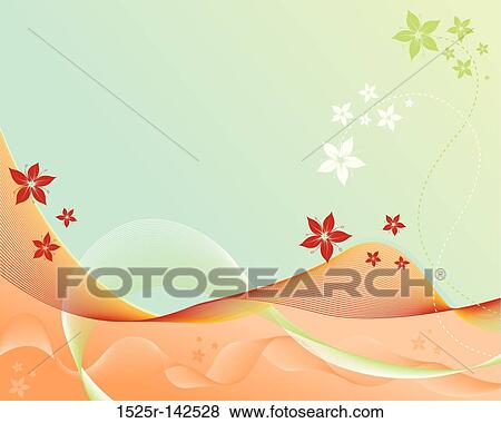 Stock Illustration - Abstract floral background. Fotosearch