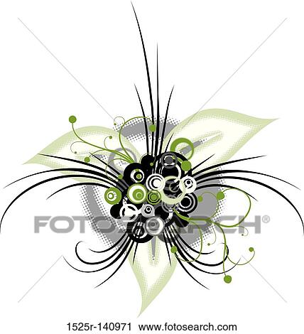 Clip Art - Abstract floral background, vector. Fotosearch