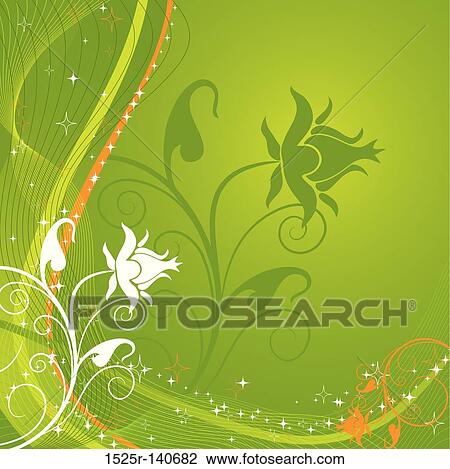 Abstract floral background, vector View Large Illustration Drawing - Abstract floral background, vector. Fotosearch