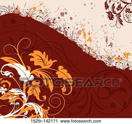 Clip Art - Abstract floral chaos. Fotosearch