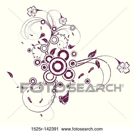 Abstract floral chaos View Large Illustration Clip Art - Abstract floral chaos. Fotosearch