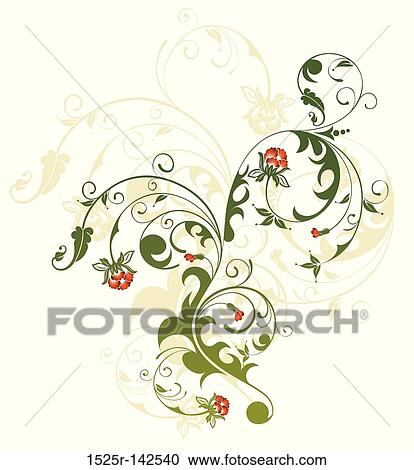 Abstract floral chaos View Large Illustration Clipart - Abstract floral chaos. Fotosearch