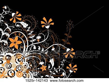 Drawing - Abstract floral chaos. Fotosearch