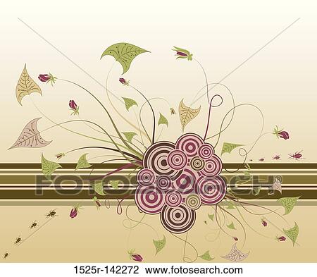Abstract floral chaos View Large Illustration Drawing - Abstract floral chaos. Fotosearch