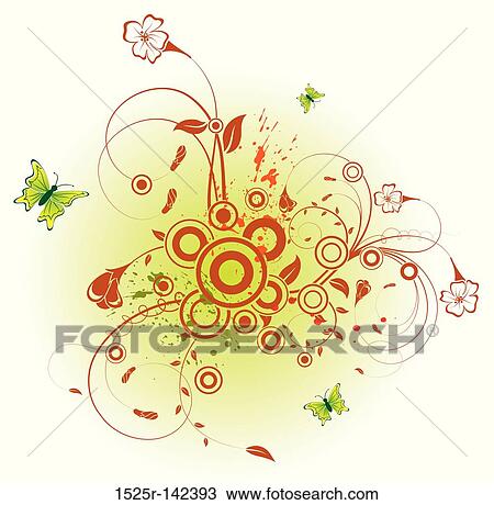 Abstract floral chaos View Large Illustration Drawing - Abstract floral chaos. Fotosearch