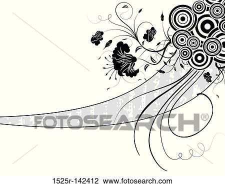 Drawing - Abstract floral chaos. Fotosearch