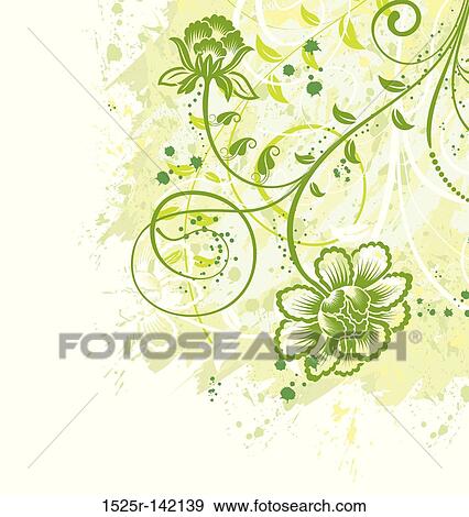 Stock Illustration - Abstract floral chaos. Fotosearch