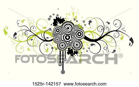 Stock Illustration - Abstract floral chaos. Fotosearch
