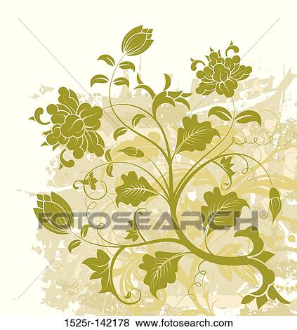 Stock Illustration - Abstract floral chaos. Fotosearch