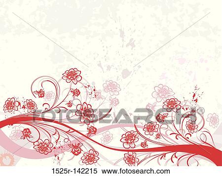 Stock Illustration - Abstract floral chaos. Fotosearch