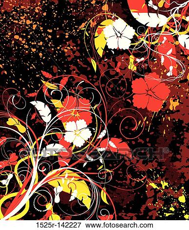 Stock Illustration - Abstract floral chaos. Fotosearch