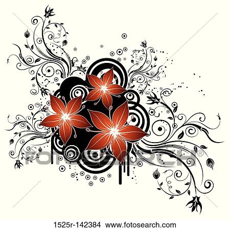 Stock Illustration - Abstract floral chaos. Fotosearch