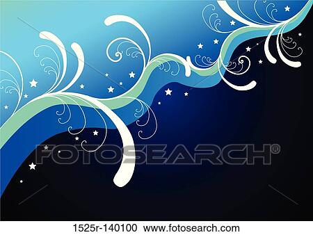 Abstract Floral Curves View Large Illustration Clipart - Abstract Floral Curves. Fotosearch