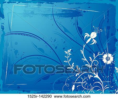Clipart - Abstract floral frame. Fotosearch