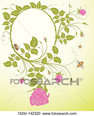 Abstract floral frame View Large Illustration Clipart - Abstract floral frame. Fotosearch