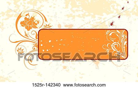 Abstract floral frame View Large Illustration Clipart - Abstract floral frame. Fotosearch