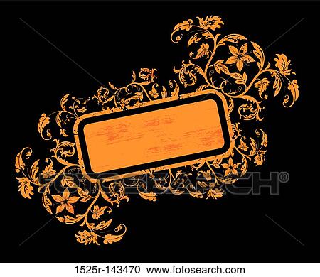 Abstract floral frame View Large Illustration Clipart - Abstract floral frame. Fotosearch