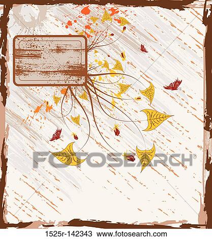 Abstract floral frame View Large Illustration Drawing - Abstract floral frame. Fotosearch