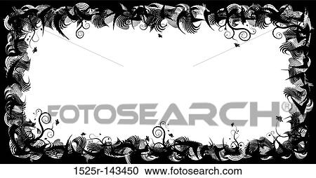 Abstract floral frame, elements for design, vector View Large Illustration Clipart - Abstract floral frame, elements for design, vector. Fotosearch