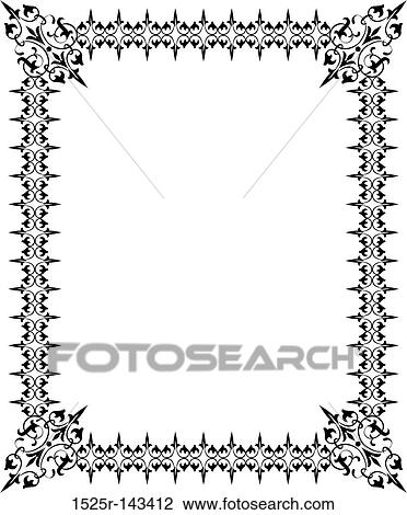 Abstract floral frame, elements for design, vector View Large Illustration Drawing - Abstract floral frame, elements for design, vector. Fotosearch