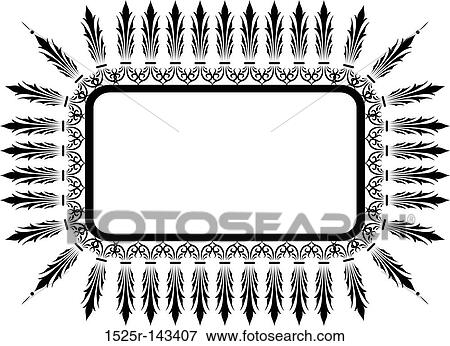 Stock Illustration - Abstract floral frame, elements for design, vector. Fotosearch