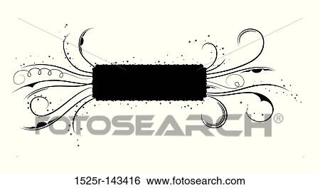 Abstract floral frame, elements for design, vector View Large Illustration Stock Illustration - Abstract floral frame, elements for design, vector. Fotosearch