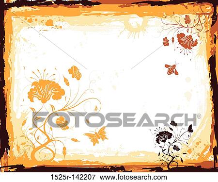 Abstract floral frame View Large Illustration Stock Illustration - Abstract floral frame. Fotosearch