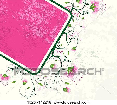 Abstract floral frame View Large Illustration Stock Illustration - Abstract floral frame. Fotosearch