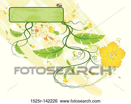 Abstract floral frame View Large Illustration Stock Illustration - Abstract floral frame. Fotosearch