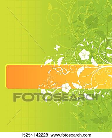 Stock Illustration - Abstract floral frame. Fotosearch