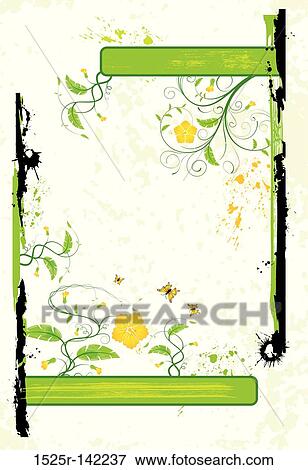 Abstract floral frame View Large Illustration Stock Illustration - Abstract floral frame. Fotosearch