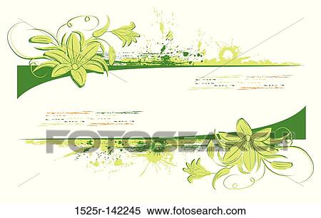 Stock Illustration - Abstract floral frame. Fotosearch